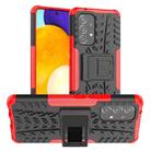 For Samsung Galaxy A53 5G Tire Texture TPU + PC Phone Case with Holder(Red) - 1