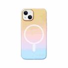 For iPhone 13 ROCK Magnetic Aurora TPU + PET Protective Phone Case(Aurora Gold) - 1