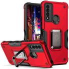 For TCL 20 XE Ring Holder Non-slip Armor Phone Case(Red) - 1