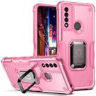 For TCL 20 XE Ring Holder Non-slip Armor Phone Case(Pink) - 1