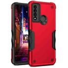 For TCL 20 XE Non-slip Armor Phone Case(Red) - 1