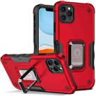 For iPhone 11 Pro Ring Holder Non-slip Armor Phone Case (Red) - 1