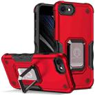 For iPhone SE 2022 / SE 2020 / 8 / 7 Ring Holder Non-slip Armor Phone Case(Red) - 1