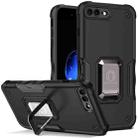 Ring Holder Non-slip Armor Phone Case For iPhone 8 Plus / 7 Plus(Black) - 1