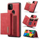 For Google Pixel 5a 5G DG.MING M1 Series 3-Fold Multi Card Wallet + Magnetic Back Cover Case(Red) - 1