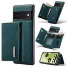For Google Pixel 6 Pro DG.MING M1 Series 3-Fold Multi Card Wallet Back Cover Leather Phone Case(Green) - 1