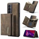For OnePlus 9RT 5G DG.MING M1 Series 3-Fold Multi Card Wallet Back Cover Leather Phone Case(Coffee) - 1