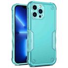 For iPhone 13 Pro Non-slip Armor Phone Case (Mint Green) - 1