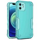 For iPhone 12 Non-slip Armor Phone Case(Mint Green) - 1