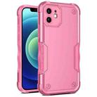 For iPhone 12 Non-slip Armor Phone Case(Pink) - 1