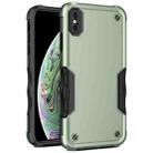 For iPhone XS Max Non-slip Armor Phone Case(Green) - 1