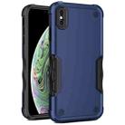 For iPhone XS Max Non-slip Armor Phone Case(Blue) - 1