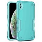 For iPhone X / XS Non-slip Armor Phone Case(Green) - 1