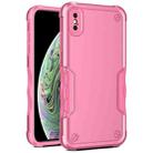 For iPhone X / XS Non-slip Armor Phone Case(Pink) - 1