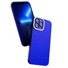 Color-contrast PC + TPU Case For iPhone 13(Blue+White) - 1