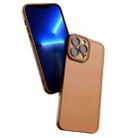 Color-contrast PC + TPU Case For iPhone 13 Pro(Brown+Dark Brown) - 1