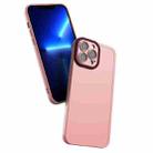 Color-contrast PC + TPU Case For iPhone 13 Pro Max(Pink+Rose Red) - 1