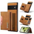 For Google Pixel 6 Pro DG.MING M2 Series 3-Fold Multi Card Bag Back Cover Leather Phone Case(Brown) - 1