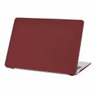 Laptop Matte Plastic Protective Case For MacBook Air 13.3 inch A1369 / A1466(Wine Red) - 1