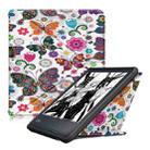 For KOBO Libra2 2021 Multi-folding Leather Tablet Case(Butterflies) - 1