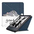 For KOBO Libra2 2021 Multi-folding Leather Tablet Case(Lazy Cat) - 1