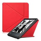 For KOBO Libra2 2021 Multi-folding Leather Tablet Case(Red) - 1