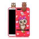 For Huawei Honor 7A Shockproof Cartoon TPU Protective Case(Red Owl) - 1