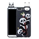 For Huawei Honor 7C Shockproof Cartoon TPU Protective Case(Three Pandas) - 1