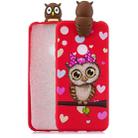 For Huawei Honor 8A Shockproof Cartoon TPU Protective Case(Red Owl) - 1