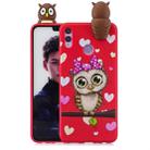 For Huawei Honor 8X Shockproof Cartoon TPU Protective Case(Red Owl) - 1