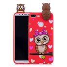 For Huawei Honor 9 Lite Shockproof Cartoon TPU Protective Case(Red Owl) - 1