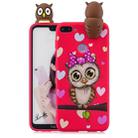 For Huawei Honor 9i Shockproof Cartoon TPU Protective Case(Red Owl) - 1