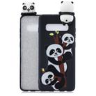 For Galaxy S10 Shockproof Cartoon TPU Protective Case(Three Pandas) - 1