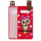 For Galaxy S10+ Shockproof Cartoon TPU Protective Case(Red Owl) - 1