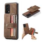 For OnePlus Nord N200 5G JEEHOOD RFID Blocking Anti-Theft Magnetic PU + TPU Phone Case(Brown) - 1