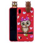 For Galaxy M10 Shockproof Cartoon TPU Protective Case(Red Owl) - 1