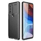 For Motorola Moto G71 5G Carbon Fiber Texture TPU Phone Case(Black) - 1