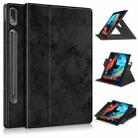 For Lenovo Tab P12 Pro 360 Degrees Rotation Leather Tablet Case(Black) - 1