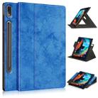 For Lenovo Tab P12 Pro 360 Degrees Rotation Leather Tablet Case(Dark Blue) - 1