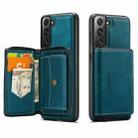 For Samsung Galaxy S22+ 5G JEEHOOD Magnetic Zipper Horizontal Flip Phone Leather Case(Blue) - 1