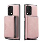 For OnePlus Nord N200 5G JEEHOOD Magnetic Zipper Horizontal Flip Phone Leather Case(Pink) - 1