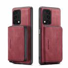 For OnePlus Nord N200 5G JEEHOOD Magnetic Zipper Horizontal Flip Phone Leather Case(Red) - 1