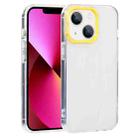 For iPhone 13 Macaron Lens Frame Transparent TPU Phone Case(Yellow) - 1