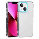 For iPhone 13 Macaron Lens Frame Transparent TPU Phone Case(Sky Blue) - 1