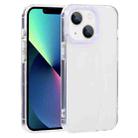 For iPhone 13 mini Macaron Lens Frame Transparent TPU Phone Case (Purple) - 1