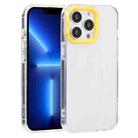 For iPhone 13 Pro Macaron Lens Frame Transparent TPU Phone Case (Yellow) - 1