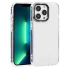 For iPhone 13 Pro Max Macaron Lens Frame Transparent TPU Phone Case (Black) - 1