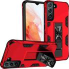 For Samsung Galaxy S22 5G Soldier Armor TPU + PC Magnetic Phone Case(Red) - 1