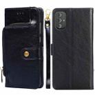 For Motorola Moto G Power 2022 Zipper Bag Leather Phone Case(Black) - 1