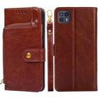 For Motorola Moto G50 5G Zipper Bag Leather Phone Case(Brown) - 1